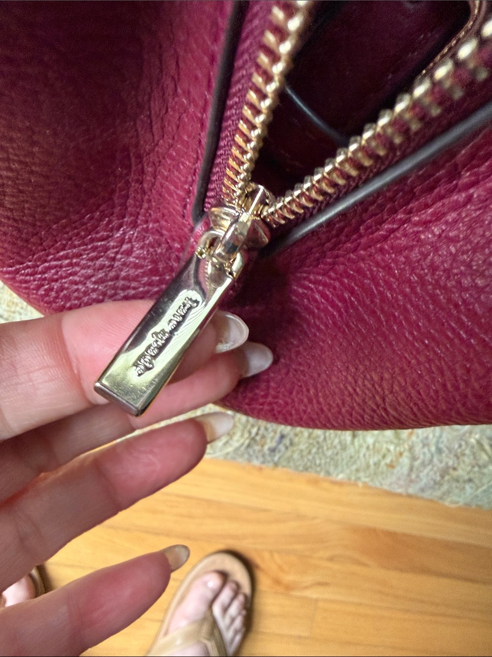 Kate Spade Two-Tone Berry and Lavender Leather and suede Satchel - Picture 10 of 10
